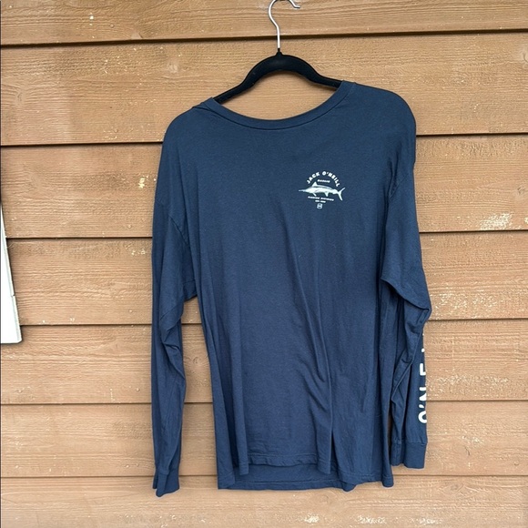 Jack O’Neill blue marlin design long sleeve t-shirt size L - Picture 1 of 4